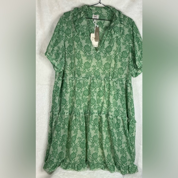 J. Crew Green Lace Midi Dress - Picture 6 of 8